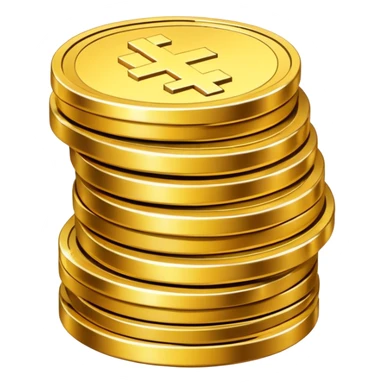 stack of coins sticker
