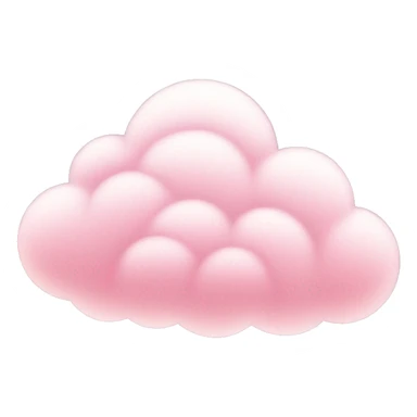 light pink fluffy clouds with sparkles  sticker