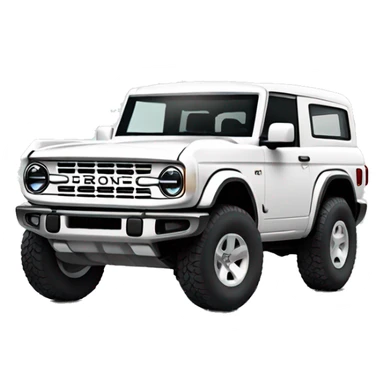 2024 white ford bronco  sticker