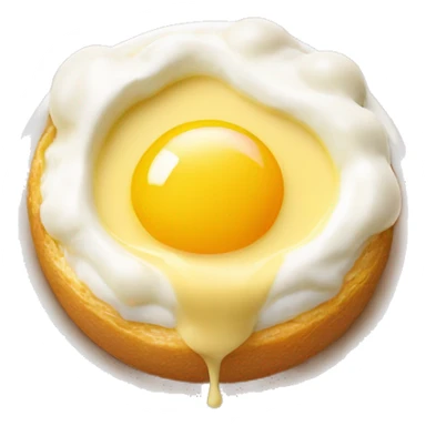 oeuf en neige creme anglaise caramel sticker