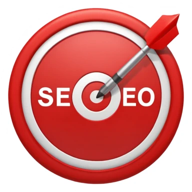 target with the word SEO inside sticker