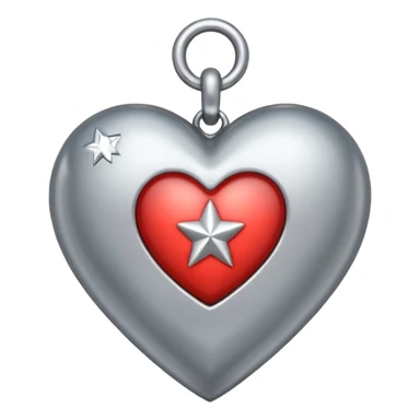 heart with a star motif sticker