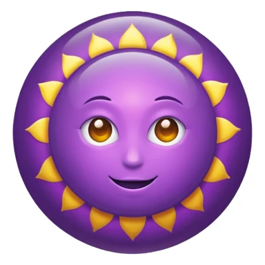 purple sun sticker