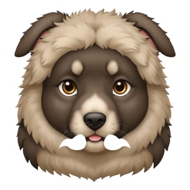A dark-colored Caucasian Shepherd puppy with cropped ears sticker