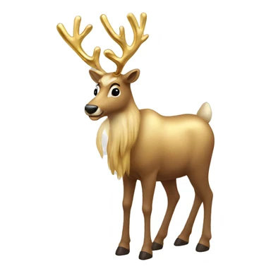full body reindeer all gold sticker