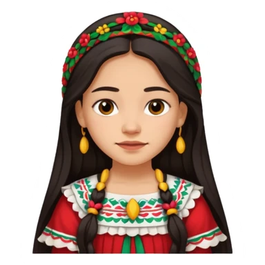 Mexican girl with very sad smile sticker