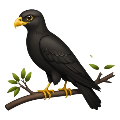 black hawk bird sticker
