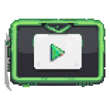 YouTube logo green rectangle with white play button sticker