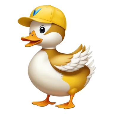 dancing duck for a duck race sticker