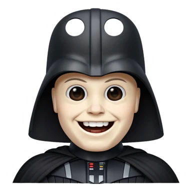 Darth Vader with a big smile sticker