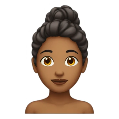 brown girl hand on her head sticker