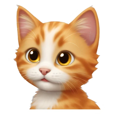 Super cute kitten with orange fur  sticker