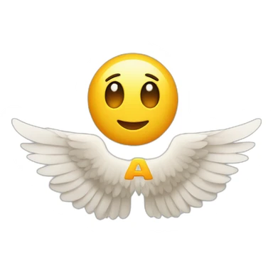 wings with the letter A in the middle sticker