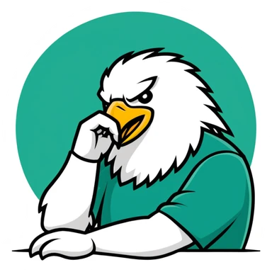 Eagles fan facepalm sticker