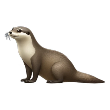 Loutre et Perroquet sticker