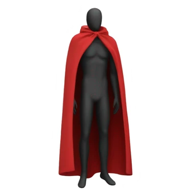faceless mannequin flying red cape without hood and legs  sticker