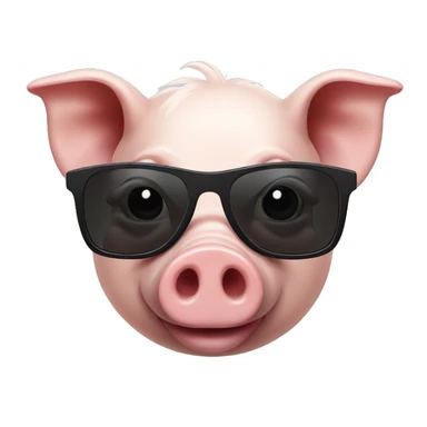 pig with sunglasses sticker