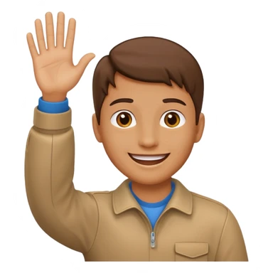 😝👋🏼Derrien la tête la main  sticker