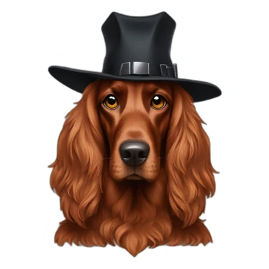 irish setter dressed like batman sticker