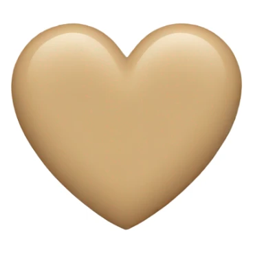 Beige heart sticker