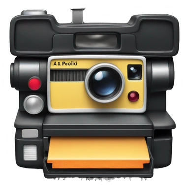 a classic iconic polaroid camera, just the object itself sticker