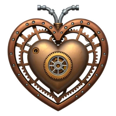 steampunk heart sticker