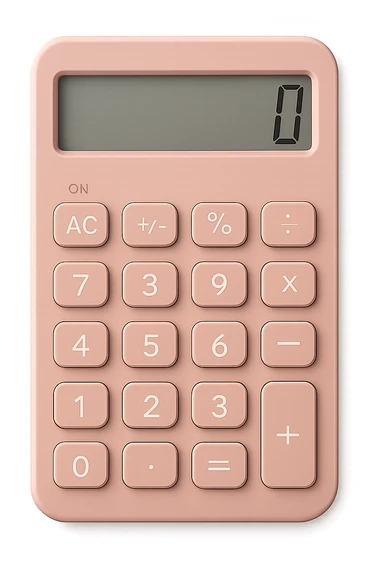 pink calculator, stylish sticker