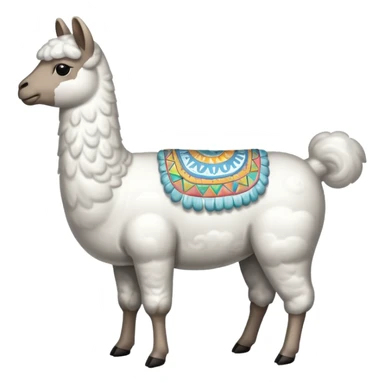 cloud patterned lama sticker