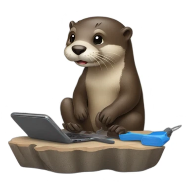 otter repairs iPhone sticker