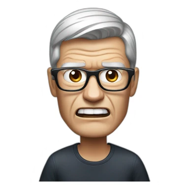 Angry Tim Cook with Samsung Galaxy Phone sticker