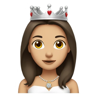 brunette girl with crown sticker