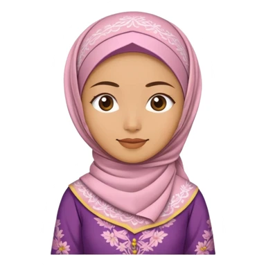 Malay women wearing traditional clothing  sticker