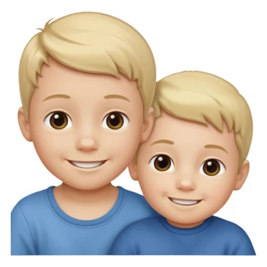 On the left side, it is half a photo of a baby, on the right side, it is half a photo of a young boy. Half baby half boy sticker