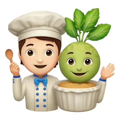 Cosmo and Sprout from Dandy's world baking sticker