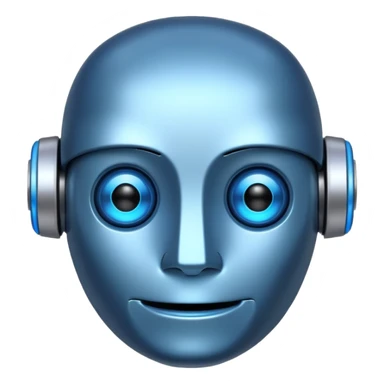 friendly robot face sticker