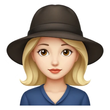 woman wit hat sticker