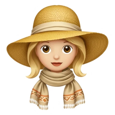 Sunhat + scarf sticker