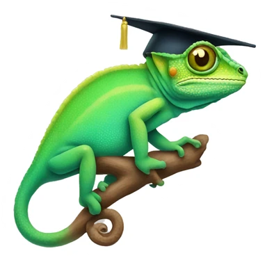 Graduated chameleon sticker