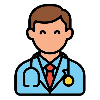 doctor color outline icon style sticker