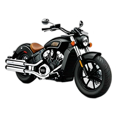Moto Indian scout color negra sticker