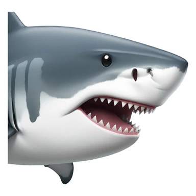 A huge great white shark  sticker