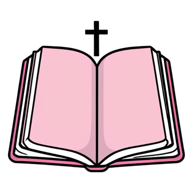 Pink Bible emoji sticker