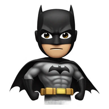 Realistic bat man sticker