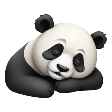 Very sleepy panda bear sticker