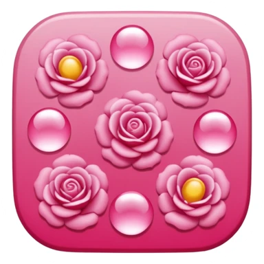 placa de petry com pequenos bastoes rosas flutuando aleatoriamente sticker