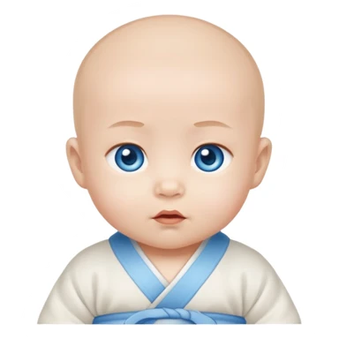 Wasian baby with blue eyes sticker