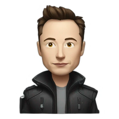 Elon musk cyberpunk  sticker