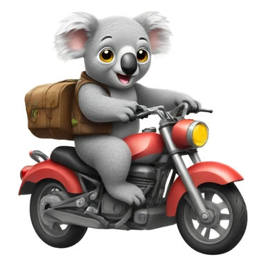 Koala on a motorcycle  sticker
