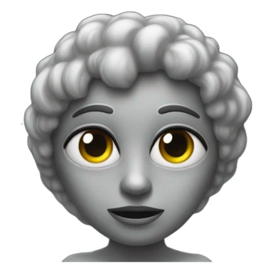 Tété extraterrestre gris avec de grand yeux noirs sticker