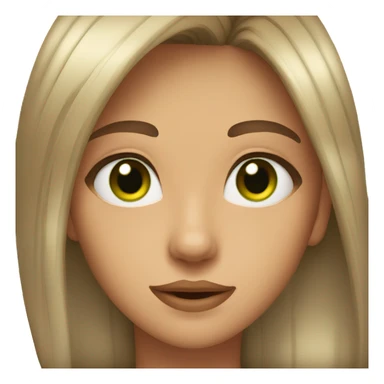 13 year old with long brown hair green eyes big lips and tanned sticker